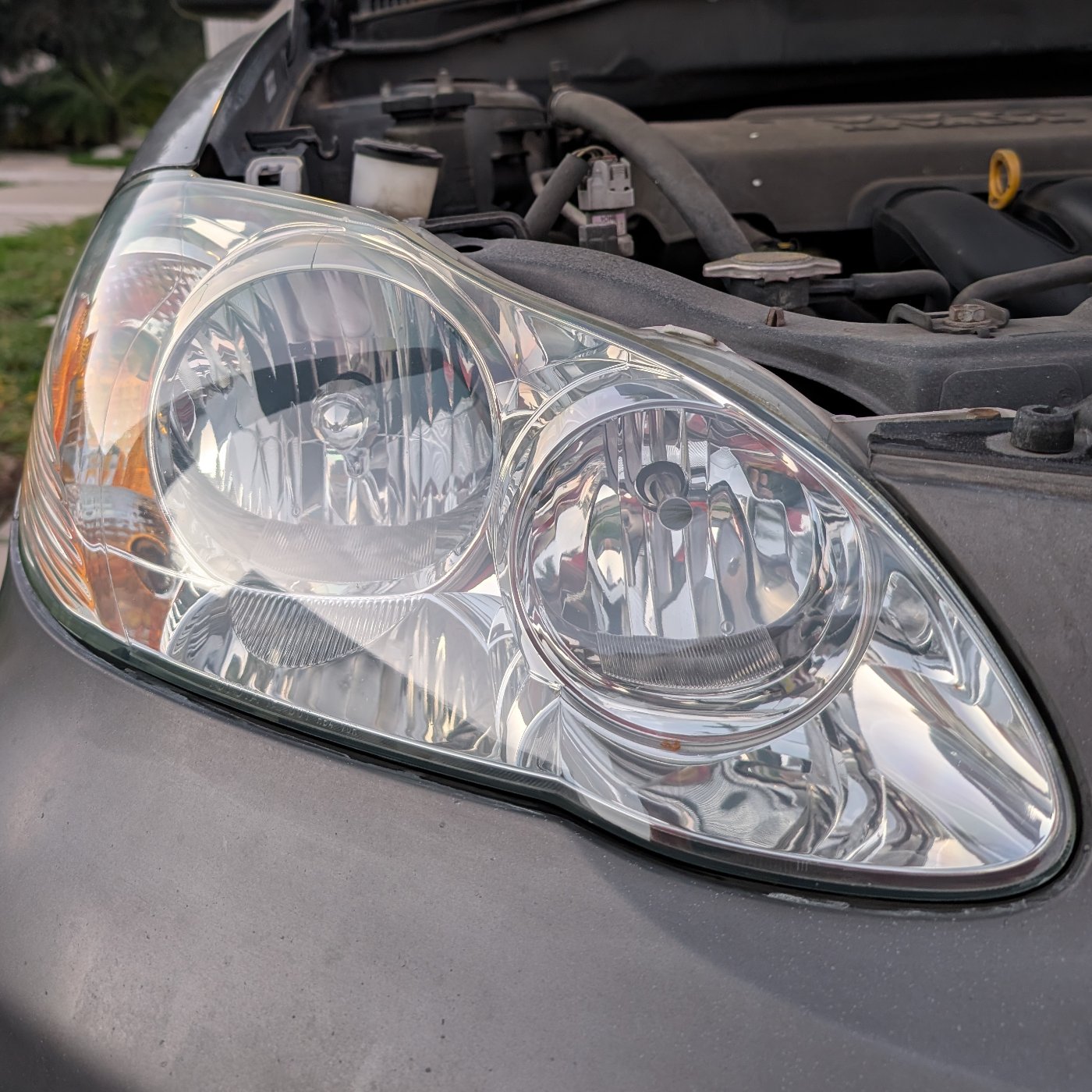 2007 Toyota Corolla restored headlight